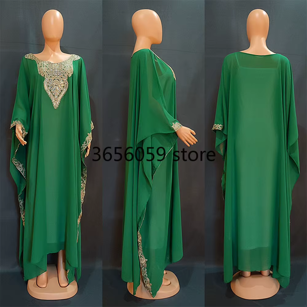 Robe Maxi en Mousseline de Soie pour Femme Musulmane