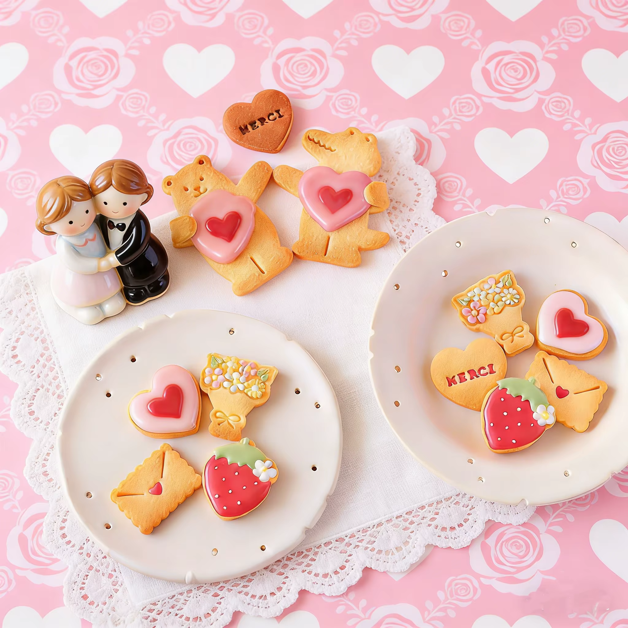Mini fleur lettre d'amour pour la saint-valentin