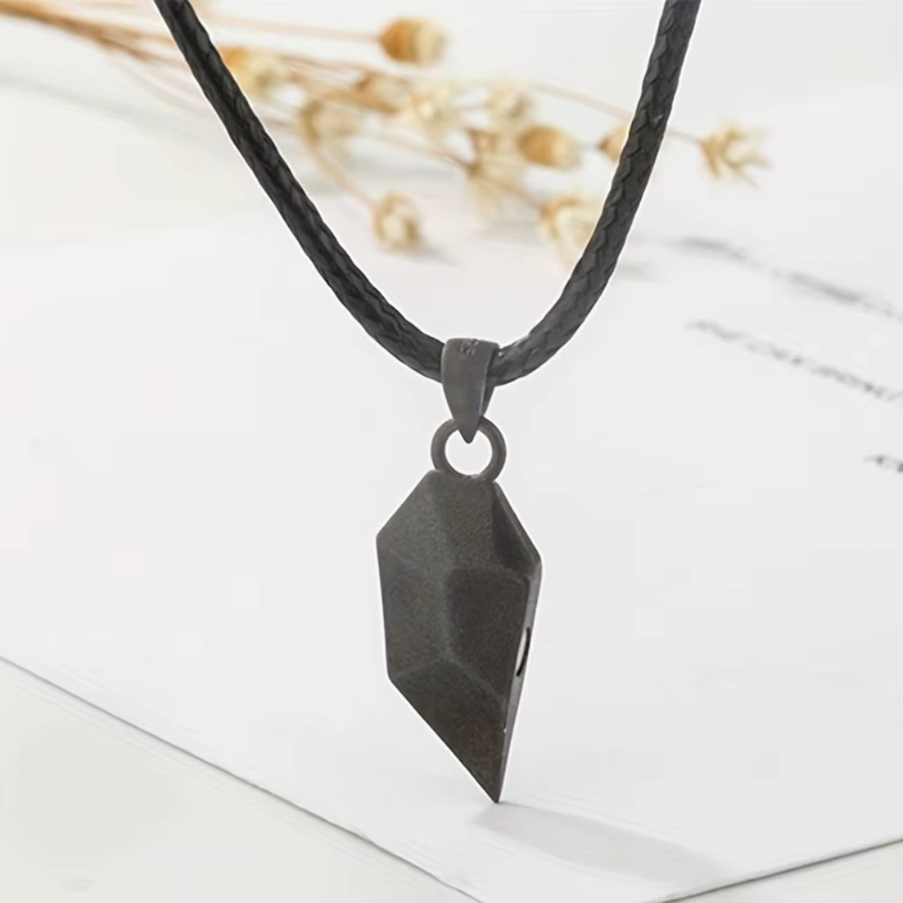 Cadeau de saint valentin bonne qualité Simple Couple pendentif collier électrocardiogramme magnétique coeur