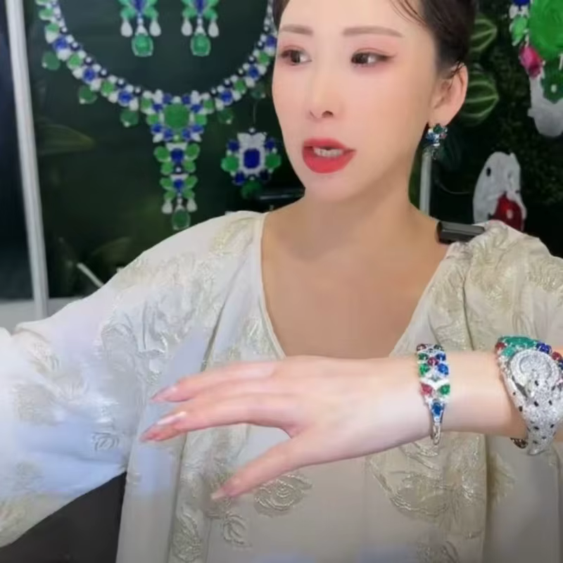 Bracelet en Argent Sterling 925 avec Pierres Précieuses Gravées