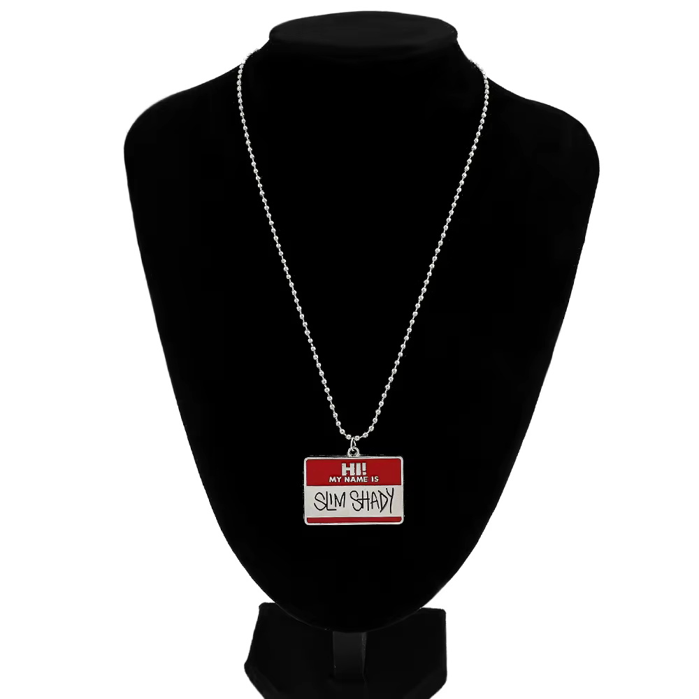 Pendentif collier Hip Hop tendance et polyvalent pour homme POTCET Eminem 2026 - Souvenir