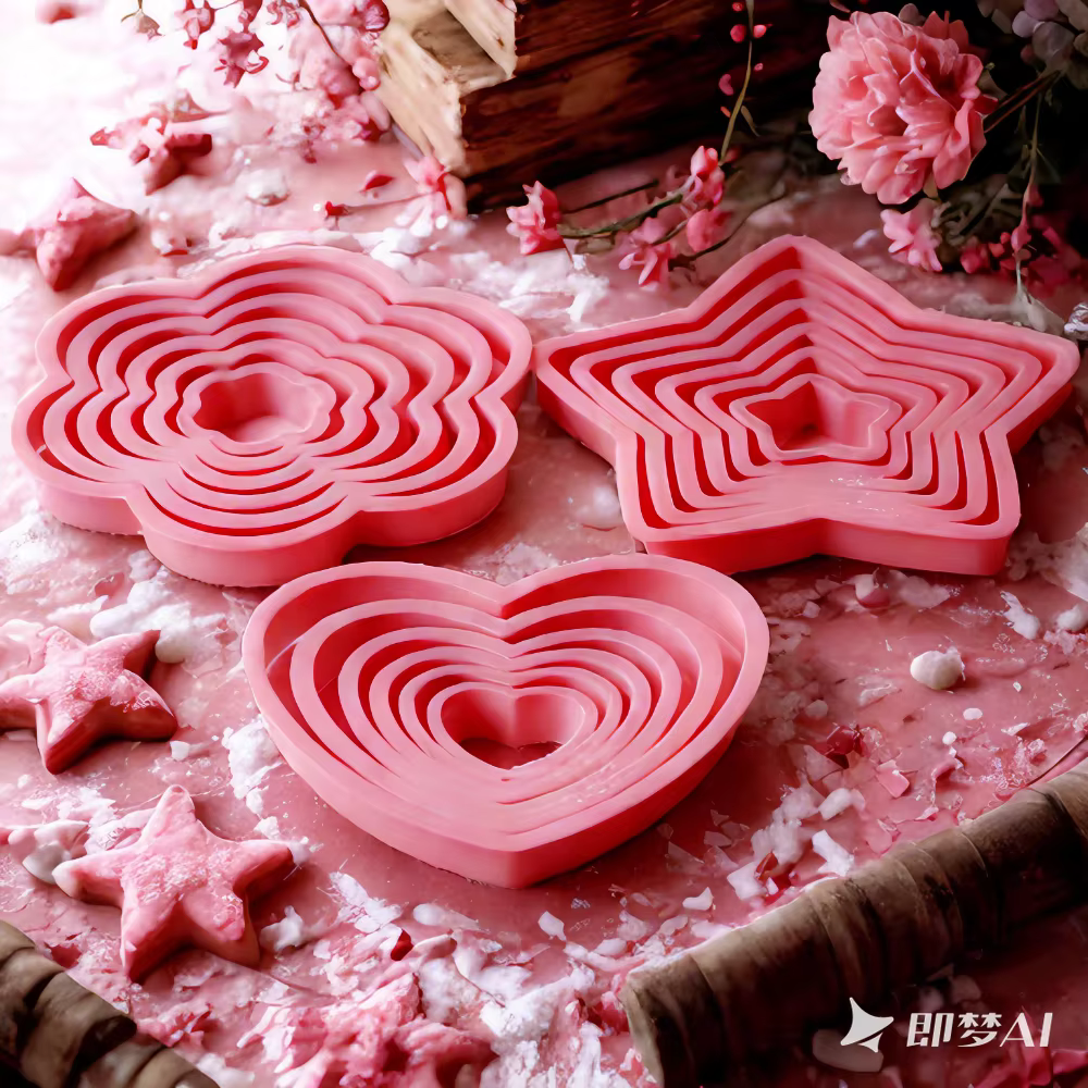1 ensemble/3 ensembles rose coeur étoile fleur Cookie Biscuit Cutter pochoir moules cuisine outils de cuisson ensemble