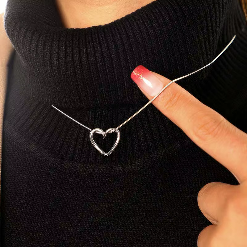 Collier en forme de cœur pour femmes