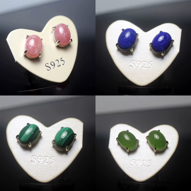 Boucles d'oreilles Meihan en pierres semi-précieuses naturelles
