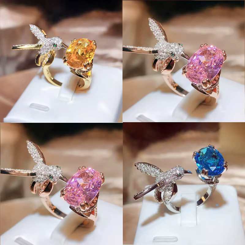 Bague en forme de colibri pour femme