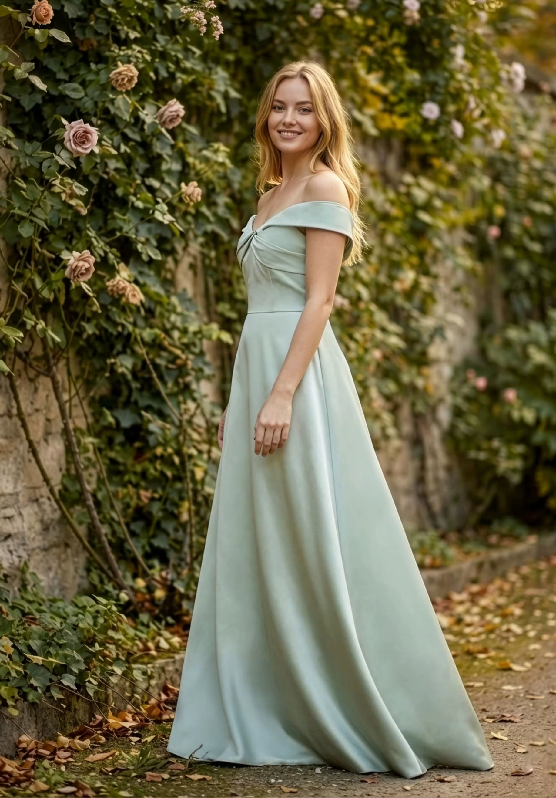 Robe de demoiselle d'honneur personnalisée vert sauge