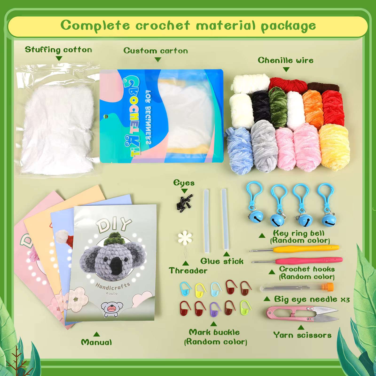 Kit d'animaux au Crochet pour débutants