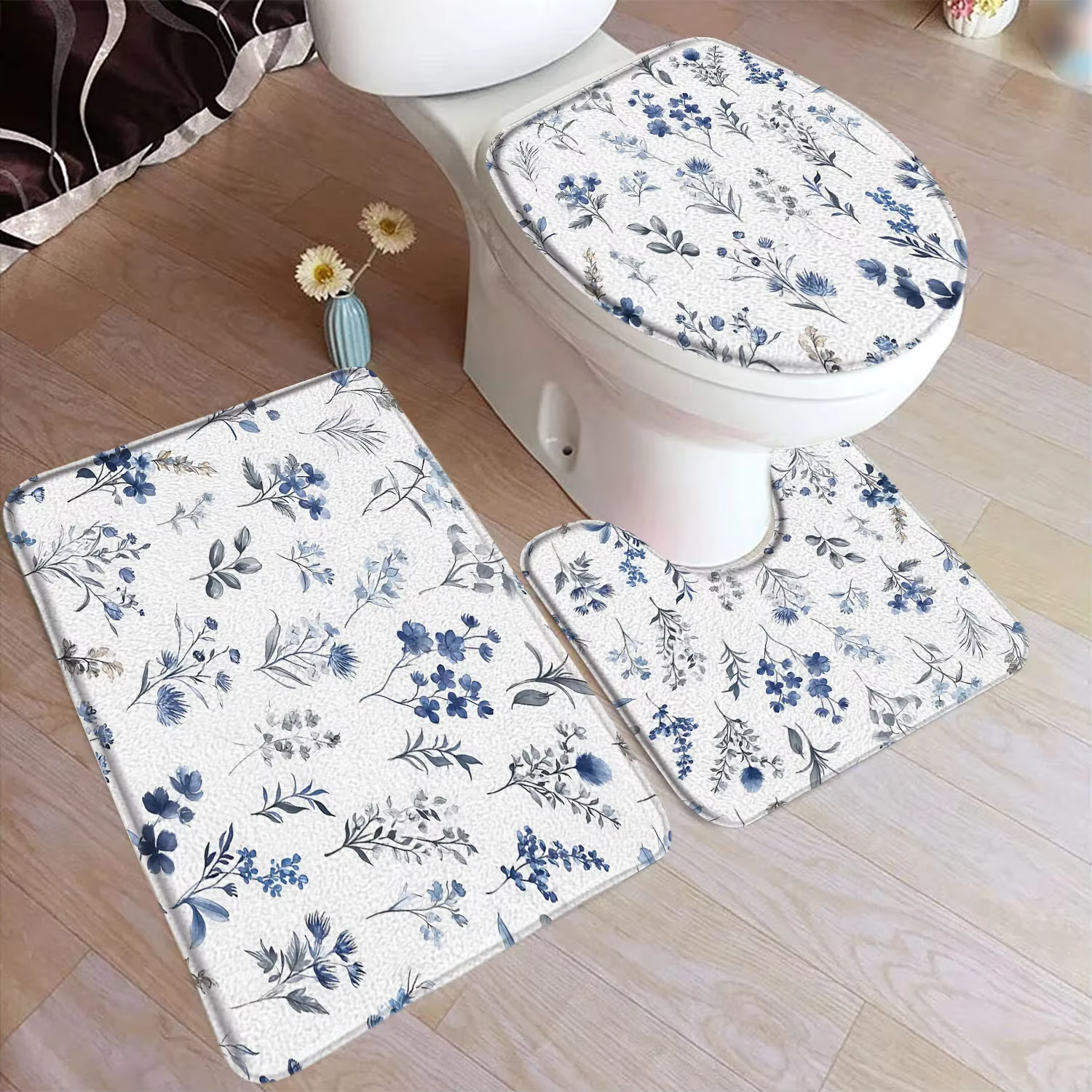 Ensemble de polymères de bain floraux roses