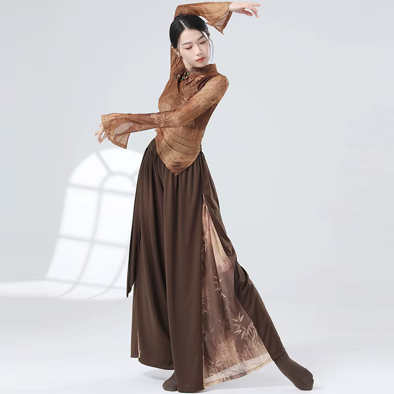 Pantalon en Y à jambes larges pour femmes