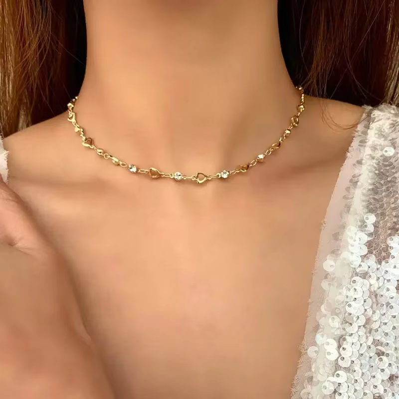 Collier de luxe en cristal et Zircon coloré pour femmes