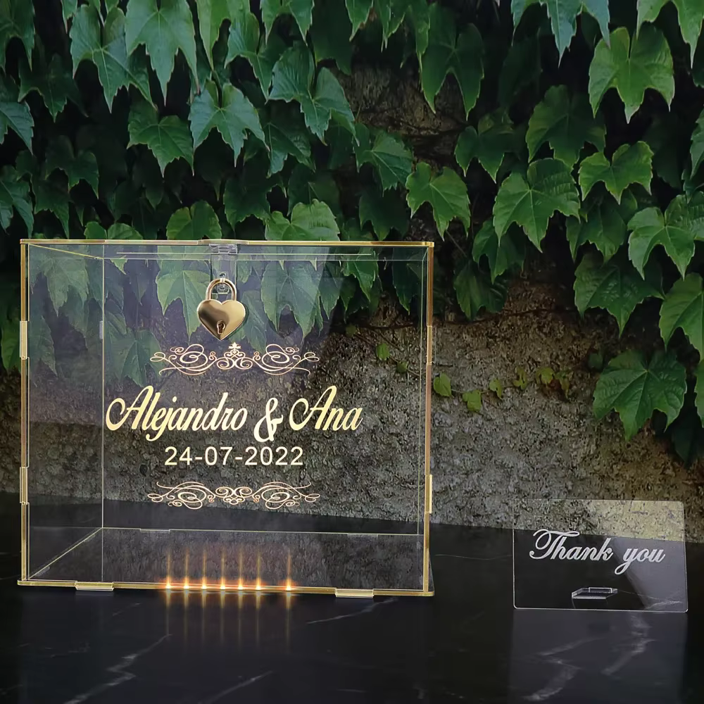 Boîte à cartes personnalisée pour mariage