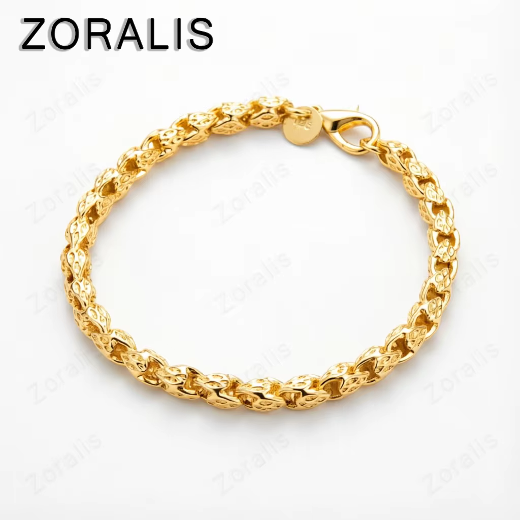 Bracelet chaîne en or 18 carats pour femmes et hommes
