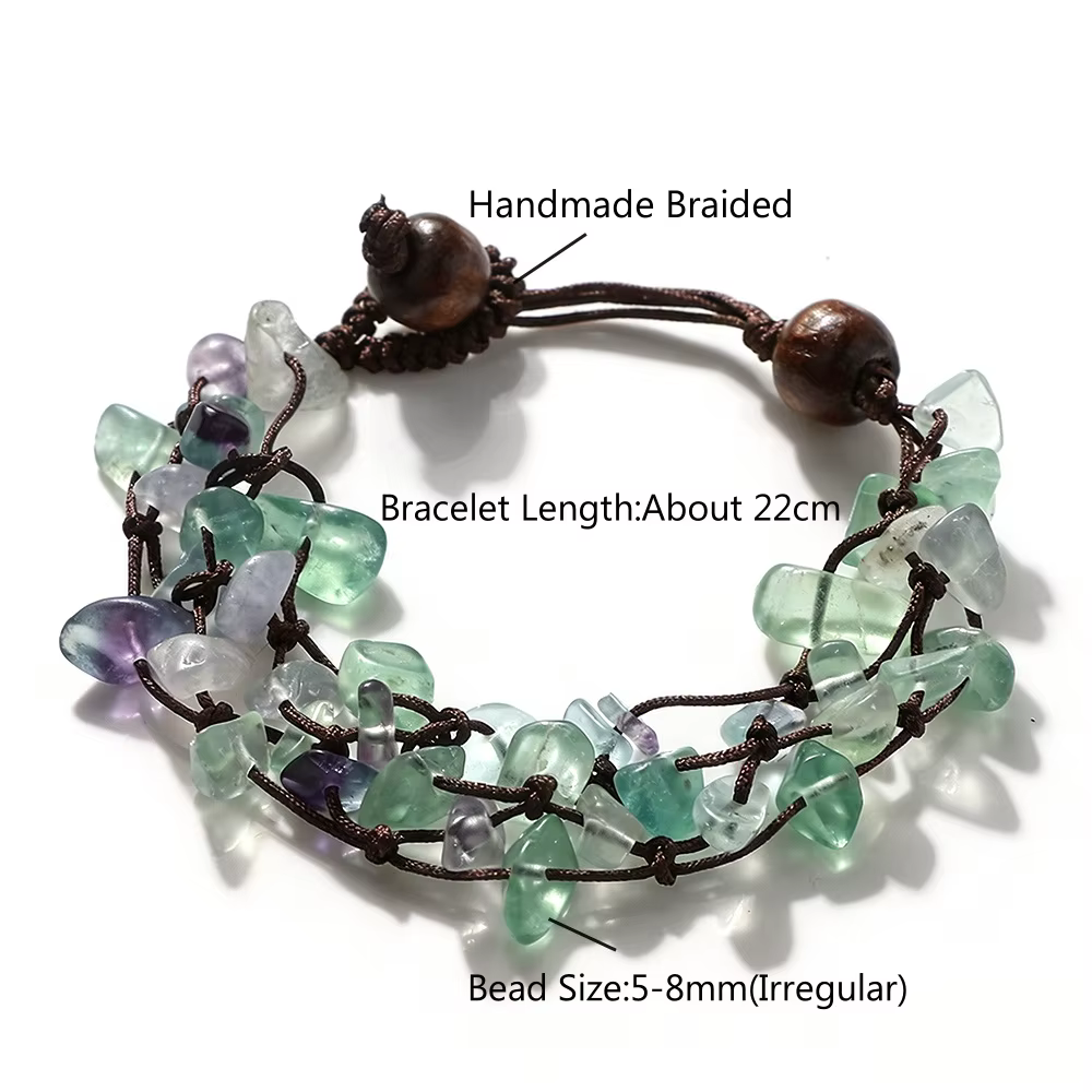Bracelet Bohème en Pierres Naturelles et Cristaux