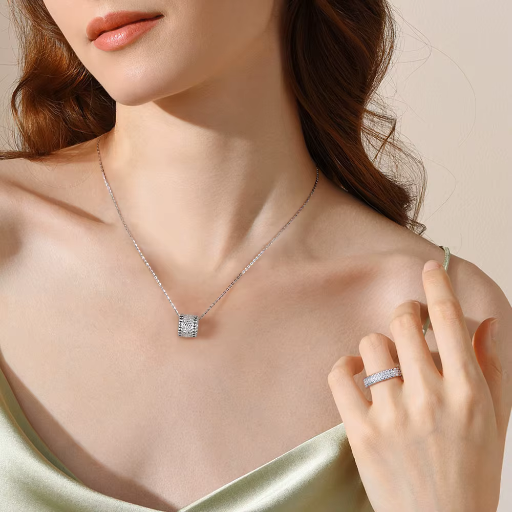 Group collier Moissanite pour femme