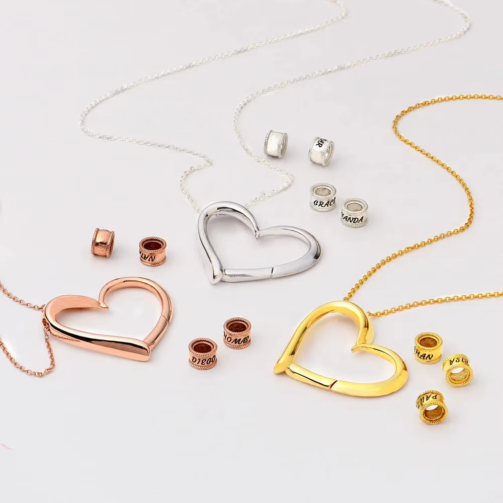 Collier coeur noms personnalisés