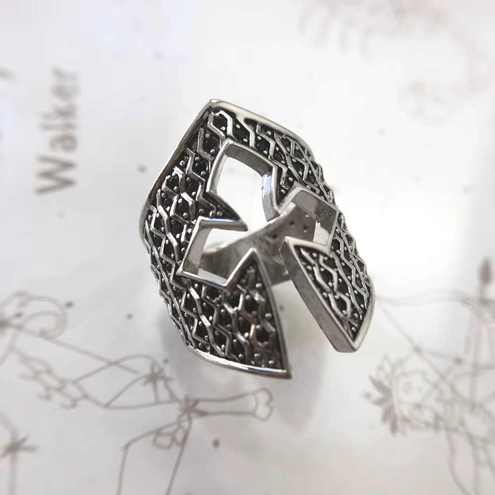 Bague en forme de casque de chevalier, bijoux fins de style européen, flambant neuf, pour femmes et hommes, cadeau vintage en argent sterling 925