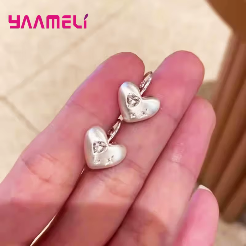 Boucles d'oreilles en forme de cœur pour femmes
