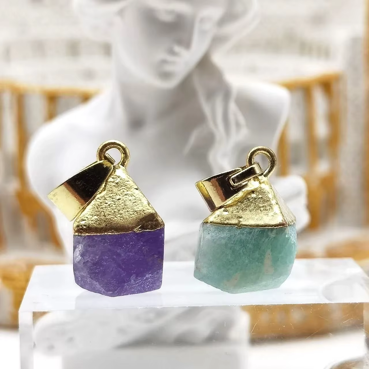 Ensemble de bijoux en pierre naturelle