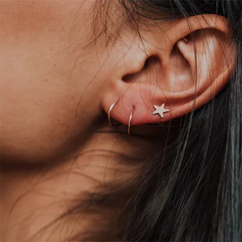 925 argent oreille manchette or rempli bijoux à la main réel Piercing boucles d'oreilles Oorbellen Pendientes Boho