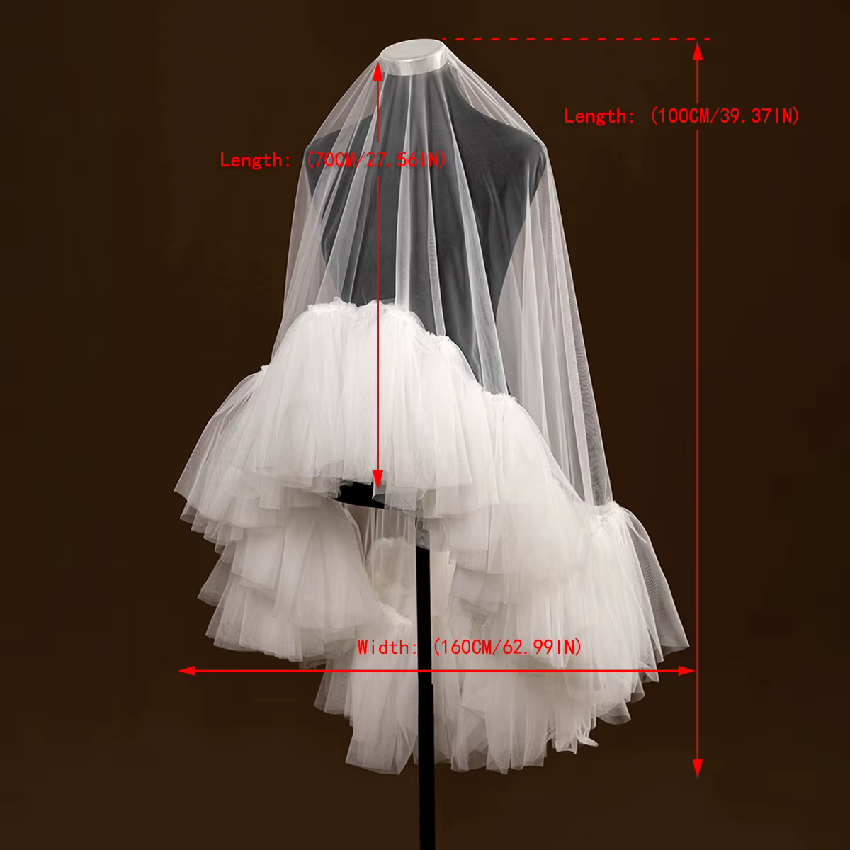 Voile de mariage court 2 couches voiles de mariée couverture visage fard à joues longueur du coude