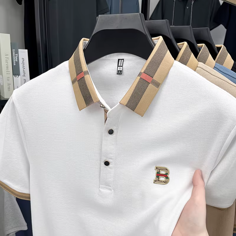Polo à manches courtes de marque de luxe pour hommes