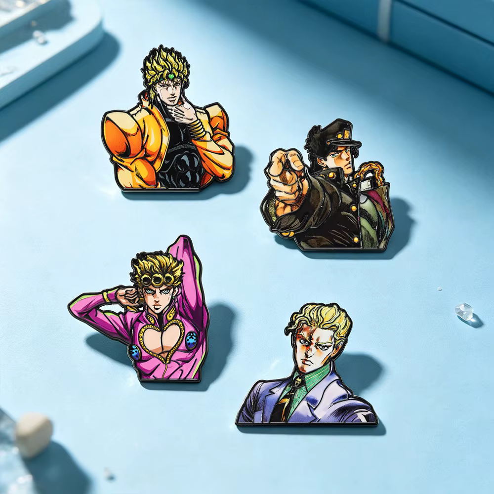 Lot de 4 broches personnages JoJo : Giorno