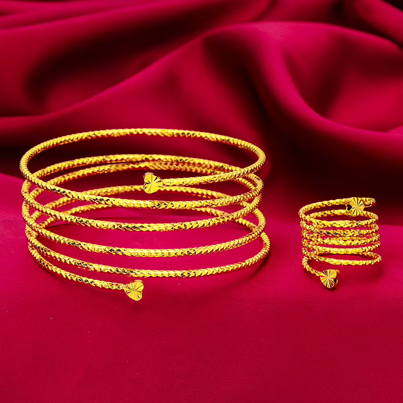 Bracelet à fleurs en spirale de dubaï pour femmes brésiliennes