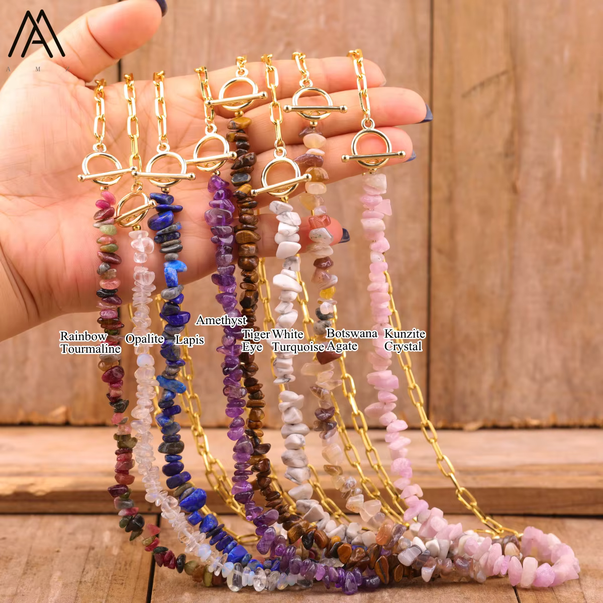 Collier ras du cou court en pierre épaisse pour Femme