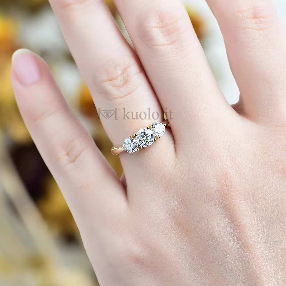 Kuololit – bague en or jaune 14K 10K pour femmes