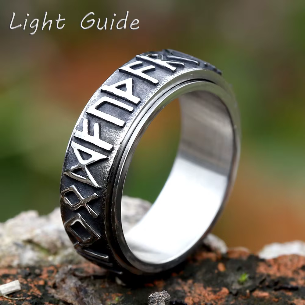 Bague Rune Viking Vintage pour hommes et femmes
