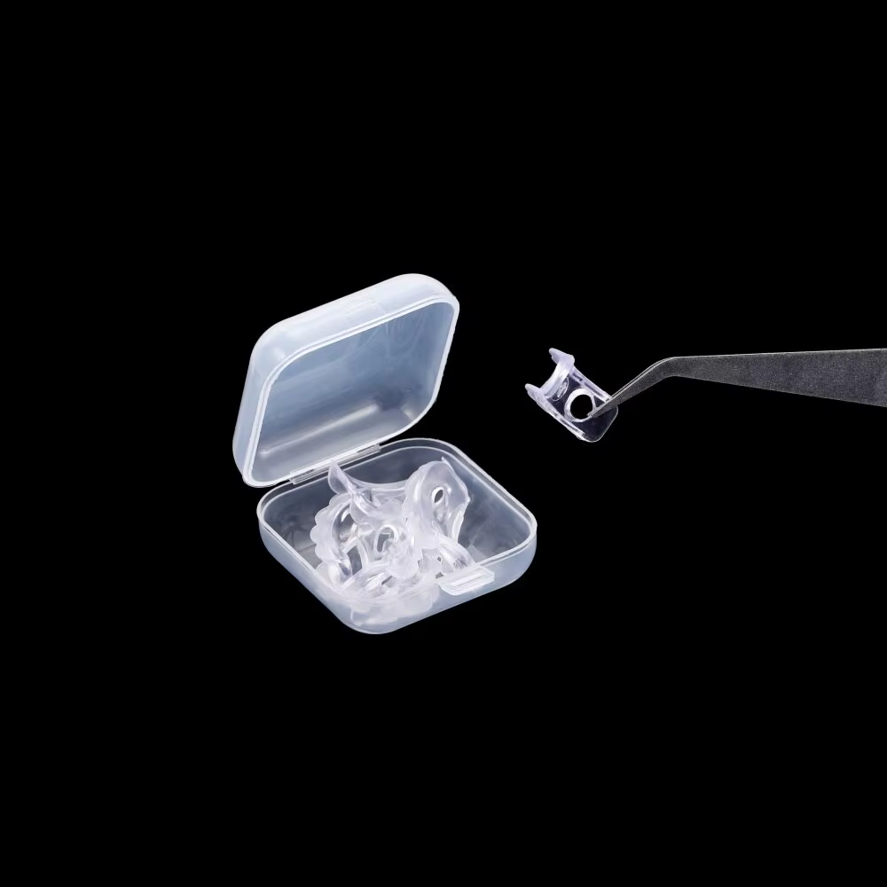 8 taille/taille de la boucle de boîte invisible transparent silicone