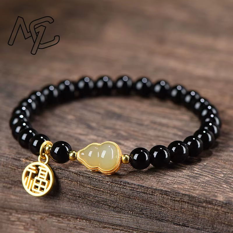 Bracelet en perles de jaspe avec pierres précieuses naturelles