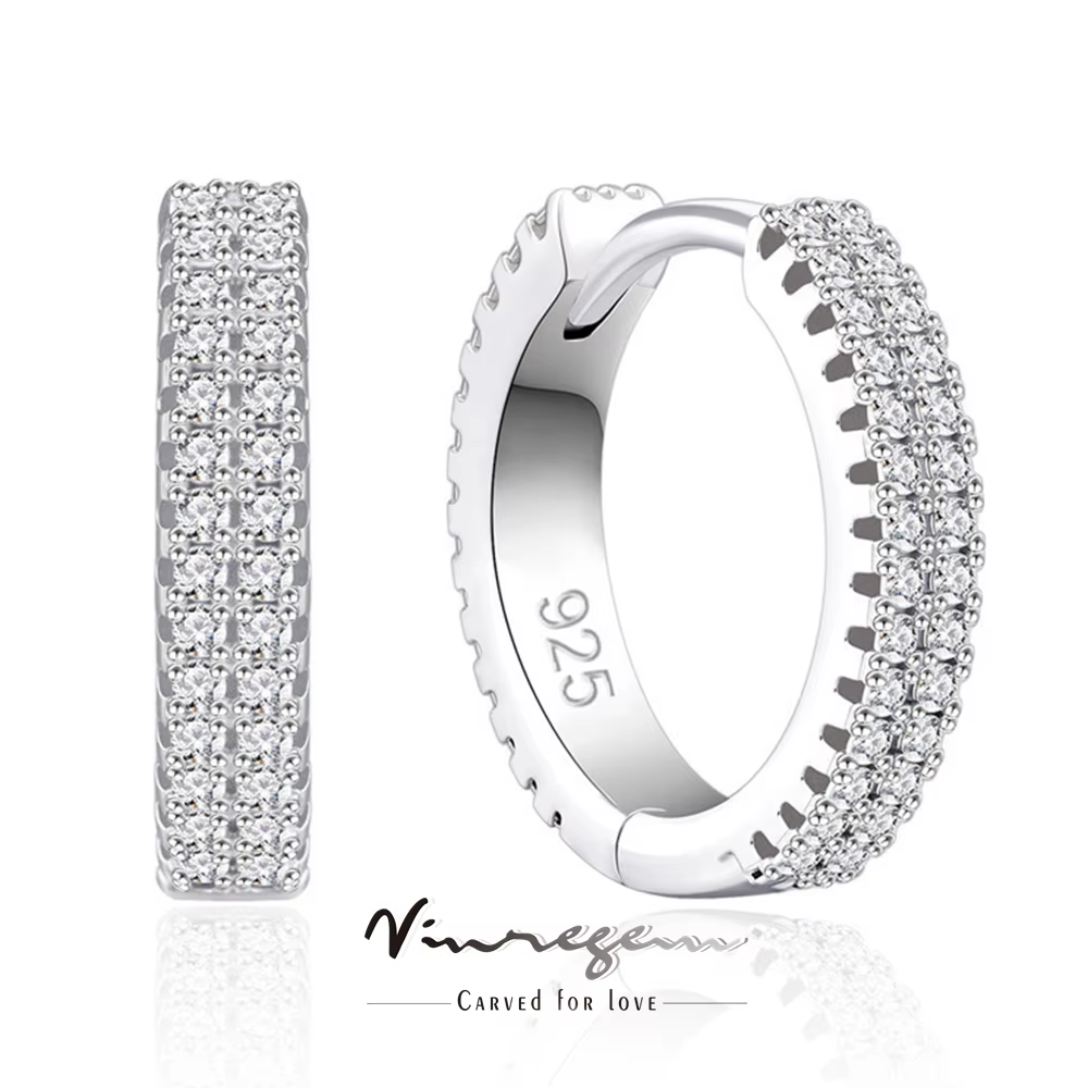 Vinregem Lab créé saphir pierres précieuses personnalité boucles d'oreilles 100% 925 en argent Sterling bijoux fins pour les femmes cadeaux en gros