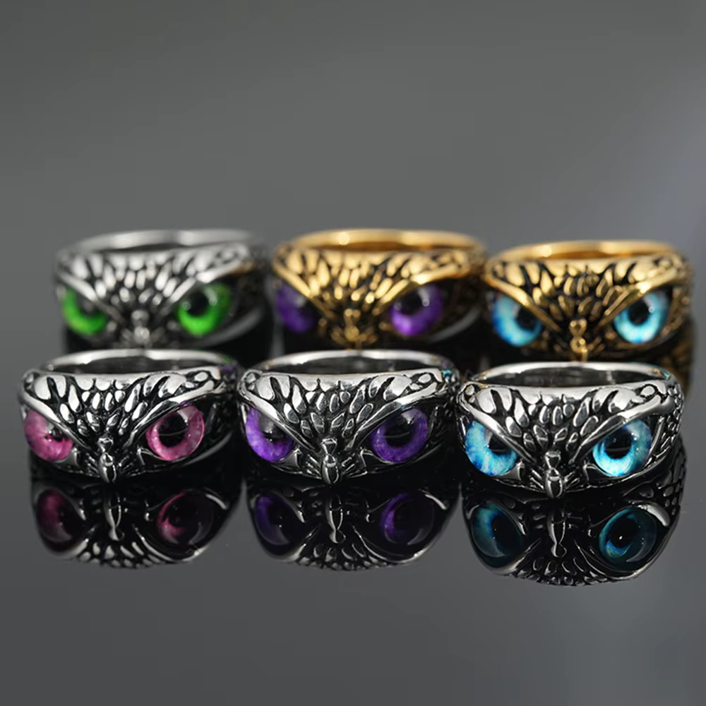 Bague en Titane et Acier Vintage pour Homme