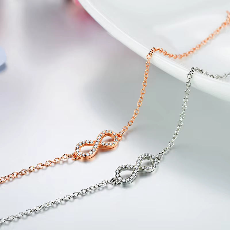 Bracelets avec nœud papillon en argent Sterling 925 pour femmes