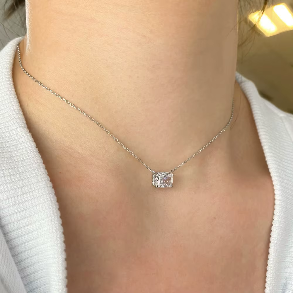 Wong Rain-Collier pendentif en pierre précieuse à haute teneur en carbone