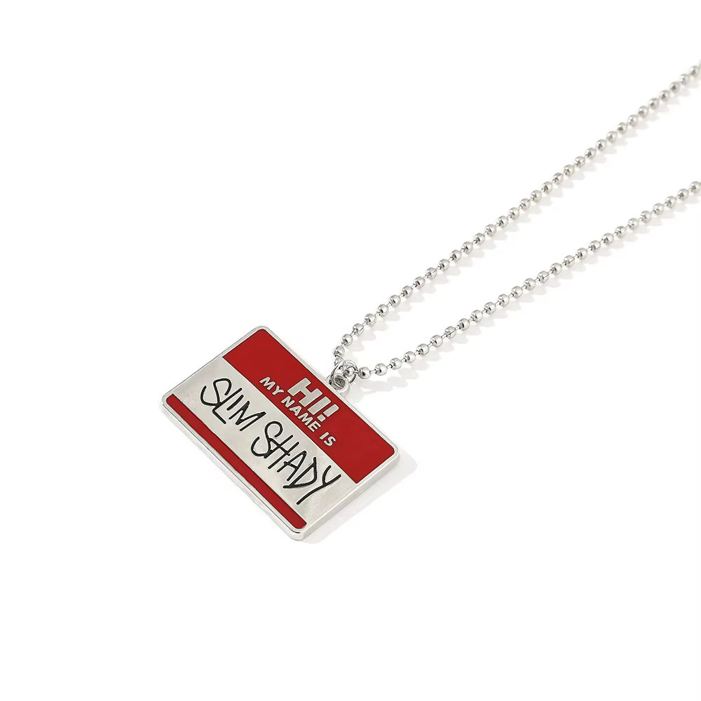 Pendentif collier Hip Hop tendance et polyvalent pour homme POTCET Eminem 2026 - Souvenir