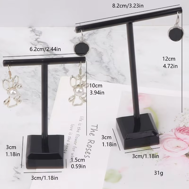 Lot de 2 présentoirs à bijoux en forme de T