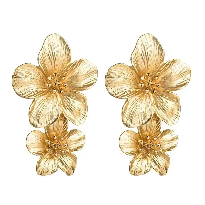 Boucles d'oreilles rétro en alliage pour femmes