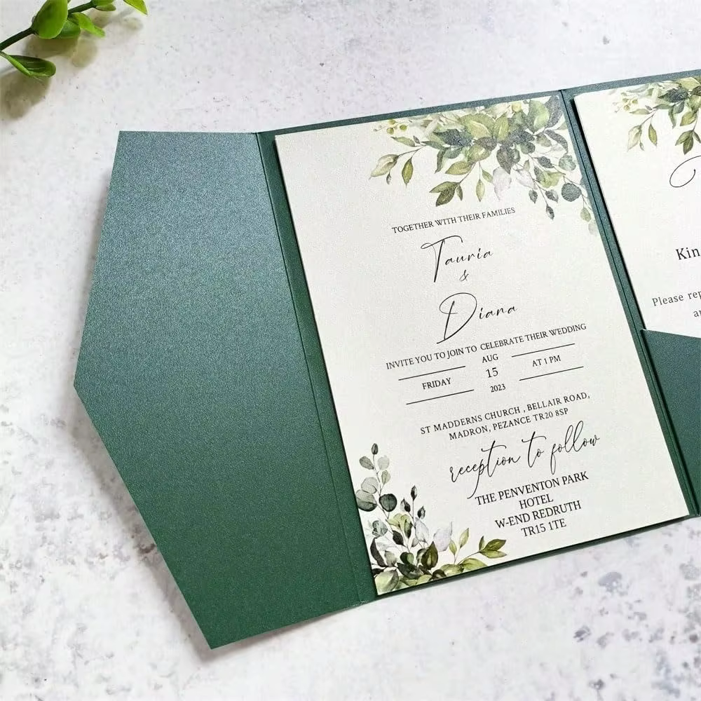 20 enveloppes d'invitation de mariage pliables