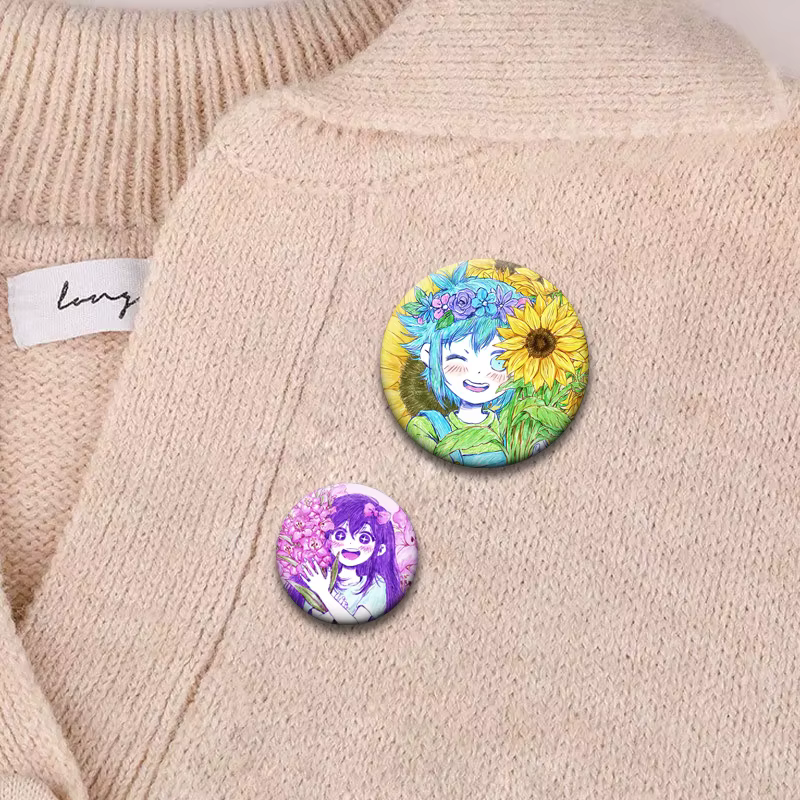 Broches de dessin animé RPG Omori pour décoration de sac à dos