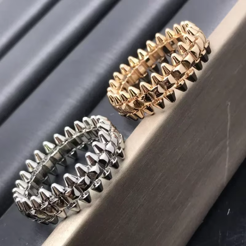 Bague rivetée en argent Sterling 925 de haute qualité