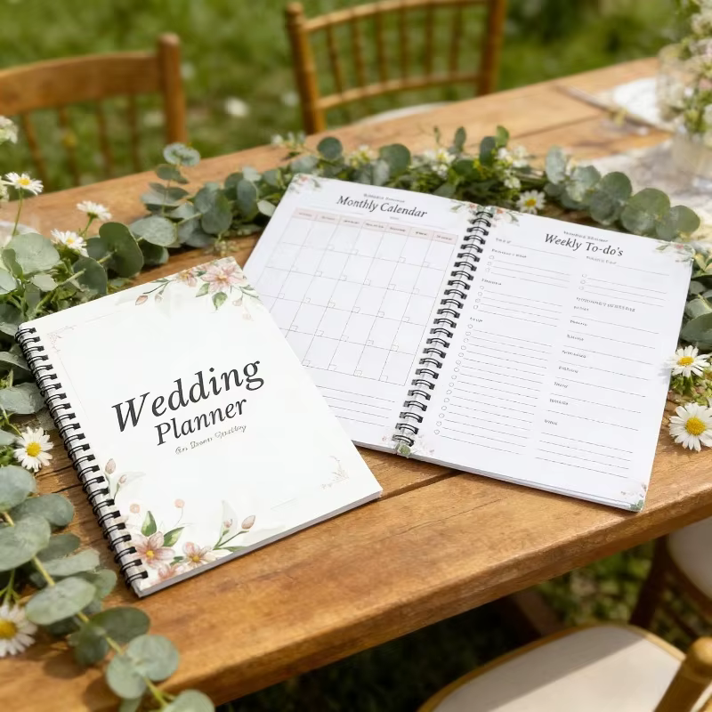 Carnet de planification de mariage rigide