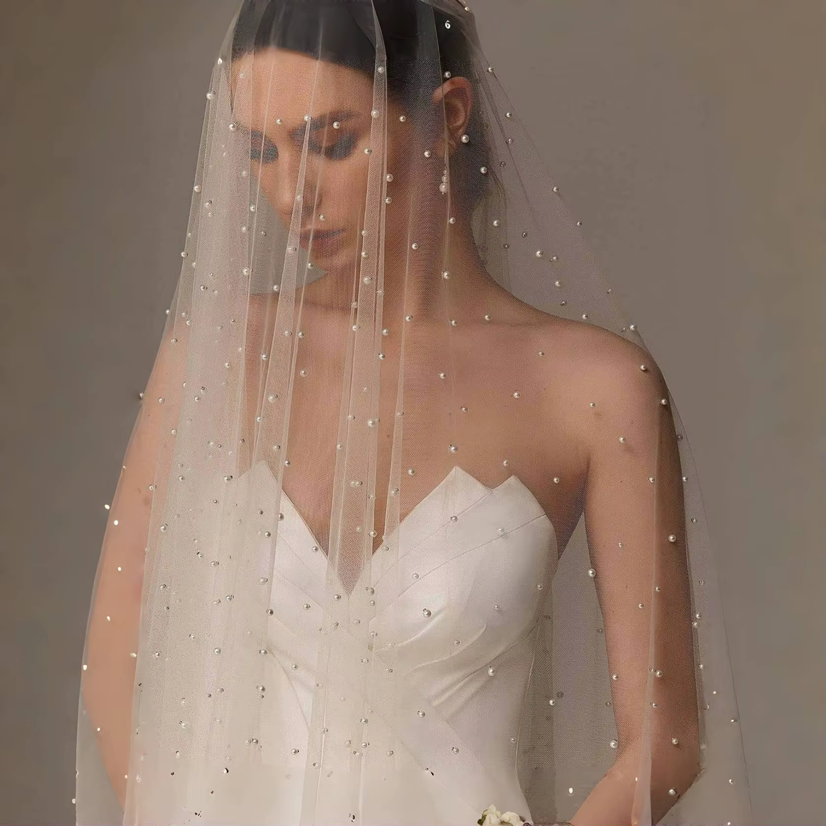 Voile de mariée classique 2T long avec peigne