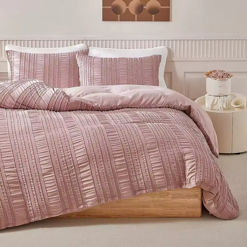 2/3 pièces Style bohème housse de couette ensemble touffeté rayure doux pour la peau