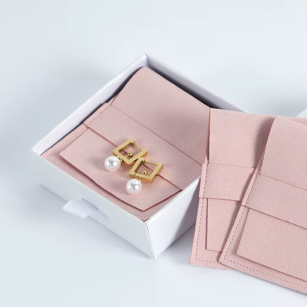 Pochettes à bijoux en microfibre exquises