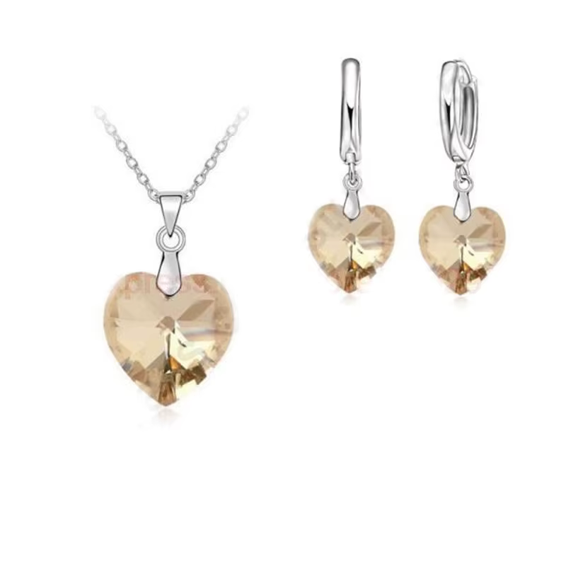 Bijoux en cristal autrichien en argent Sterling 925