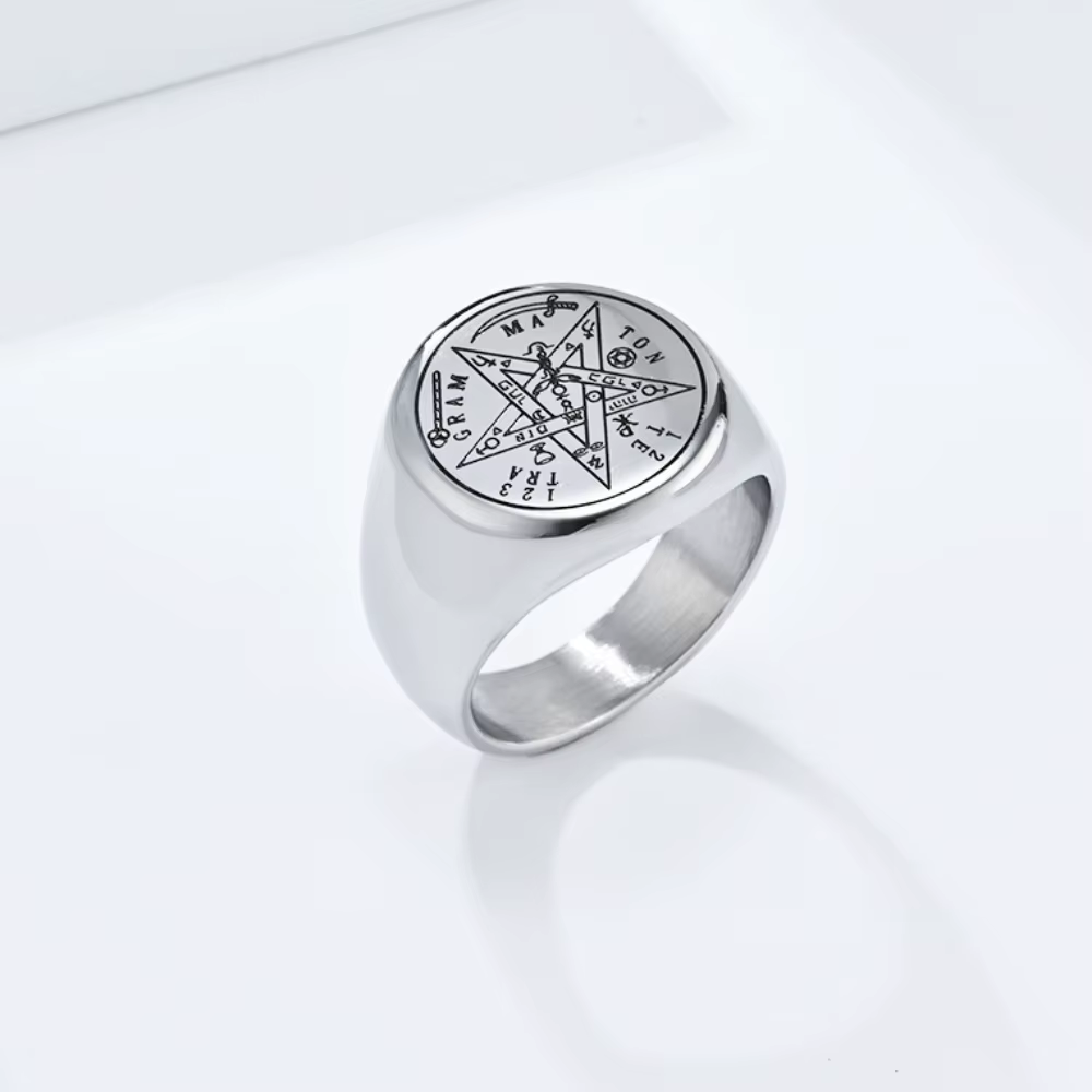 Anneaux de pentagramme hébreu Tetragrammaton juif