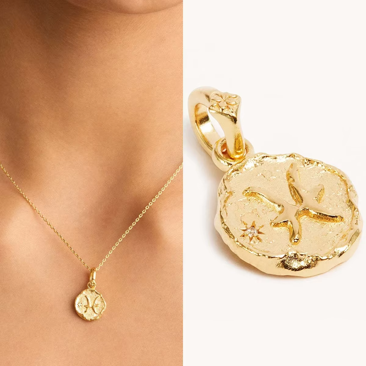 Pendentif symbole 12 Constellations en acier inoxydable