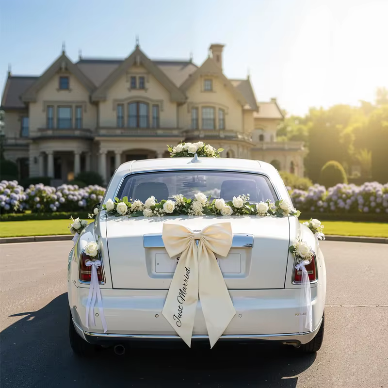 Accessoires de voiture et décorations murales élégantes pour mariage